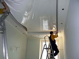 Installation of tension ceilings